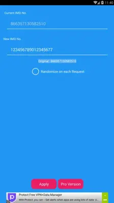 IMEI Changer android App screenshot 0